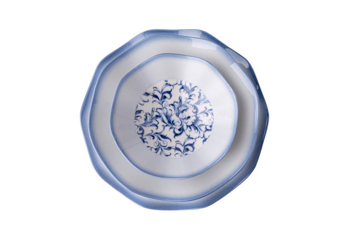 Hermia GBSNES24KY4R3214 Set de Cena de Porcelana de 24 Piezas Apto Lavavajillas y Microondas